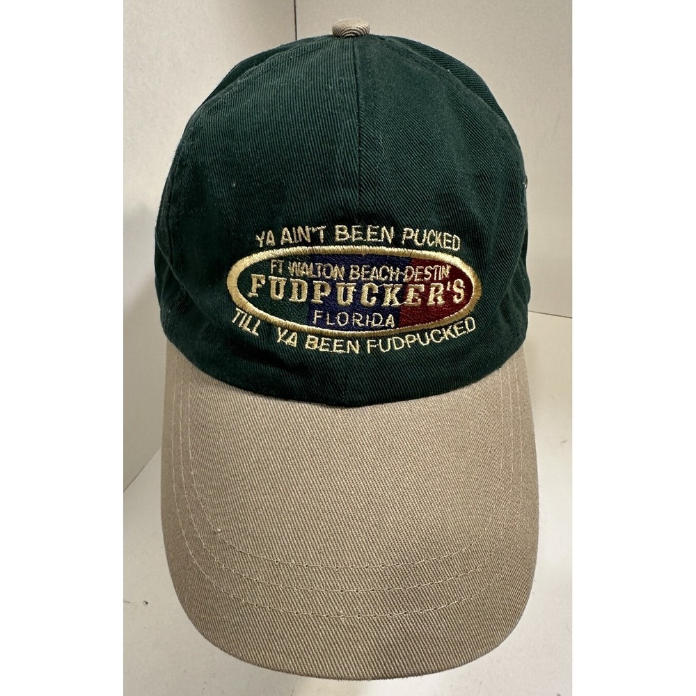 Vintage Fudpucker's Embroidered Hat Cap Florida NOS NWT Zkaps Ya Ain't Been Puck